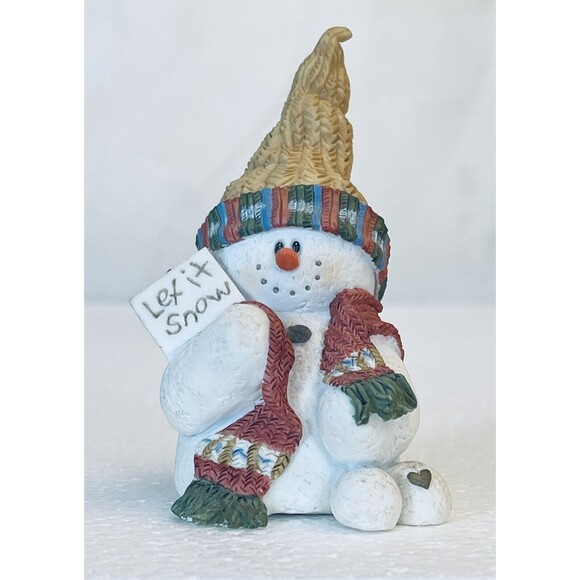 Sarah's Attic Other - Sarah’s Attic Snowonders 6400 January Capper Snowman Dated 1998 Marked Numbered